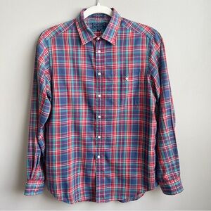 Vintage Plaid Button Up Shirt Women's Medium Retro Country Camp Tomboy Preppy